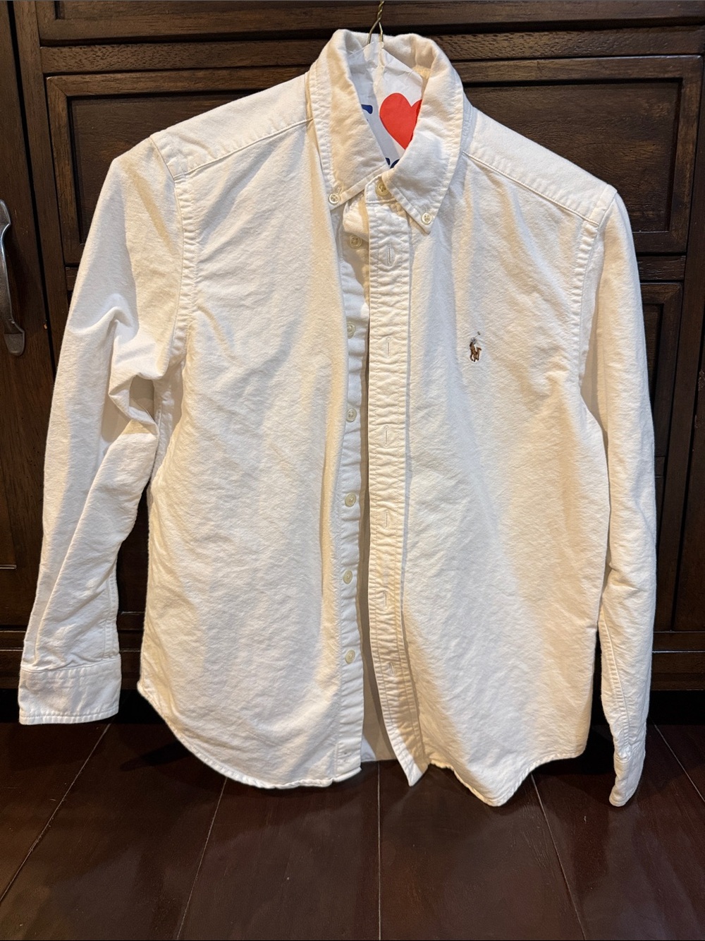Polo by Ralph Lauren White Button-Down Shirt with Embroidered Pony